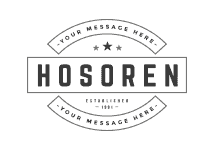 A black and white logo for hosoren