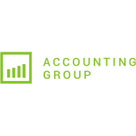 A green and black logo for accounting group.