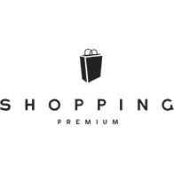 A black and white logo for shopping premium.