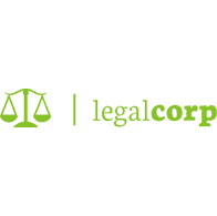 A green logo that says legal corp with an image of scales.