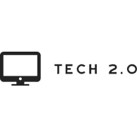 A computer screen with the words tech 2. 0 written underneath it