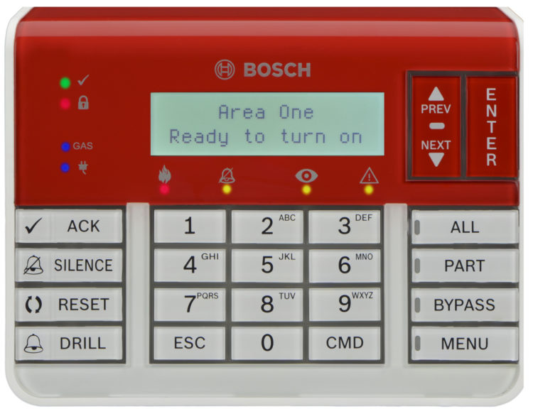 bosch alarm keypad